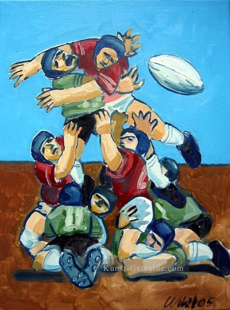 Rugby impressionistischen Ölgemälde